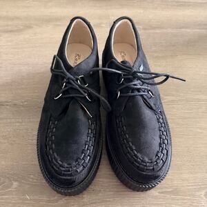 Rose G Black Faux Suede Creeper NEW Womens Size 9 Rockabilly Punk